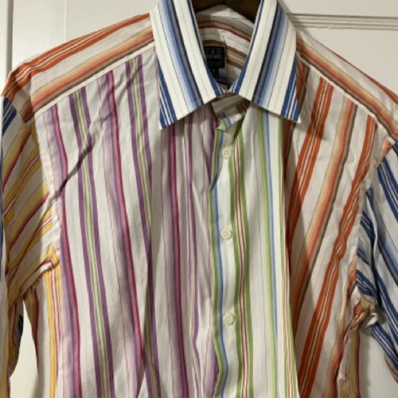 Ike Behar Colorful Stripped Shirt - Picture 3 of 5
